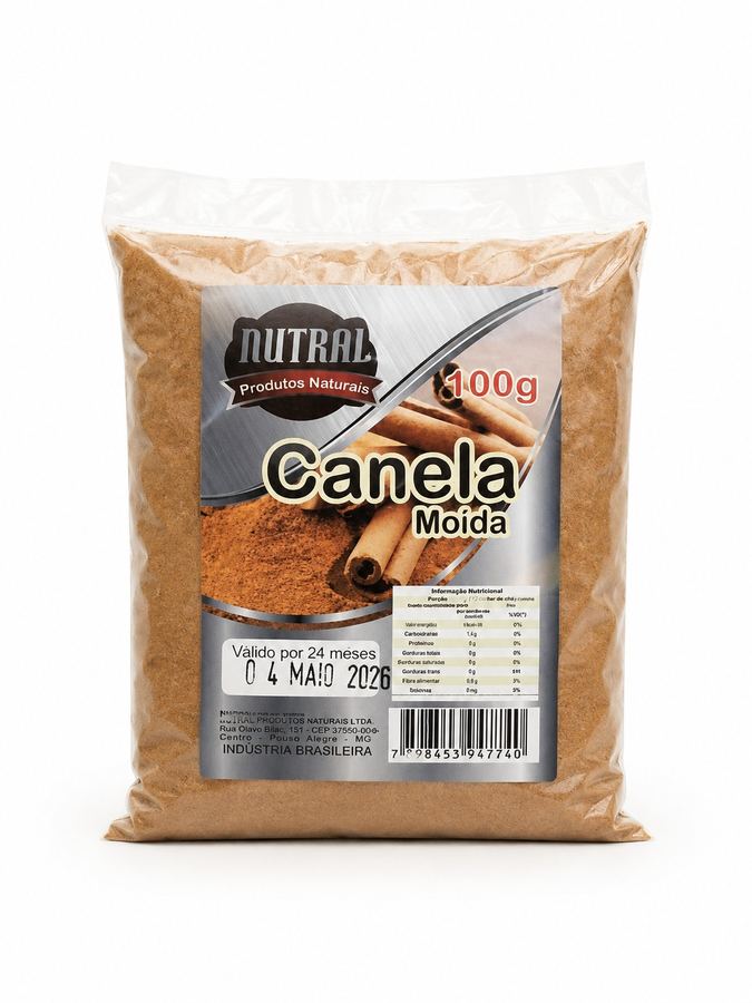 Canela em Pó Pura Nutral 100g Termogênica e Aromática