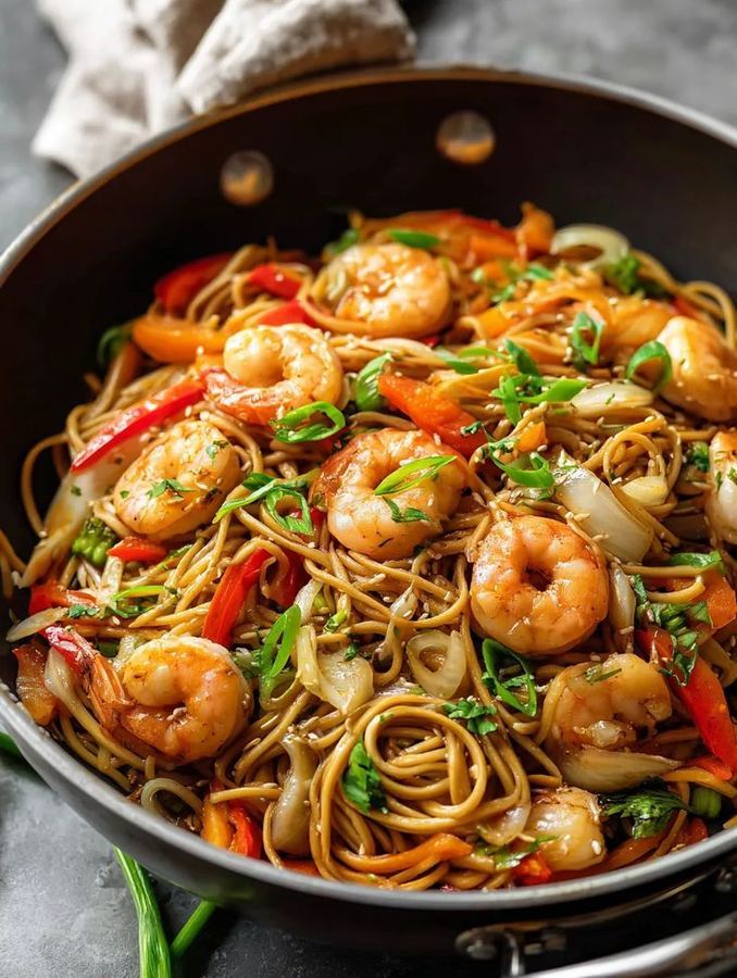 Yakisoba de Camarão Sem Legumes G (3-4 Pessoas)